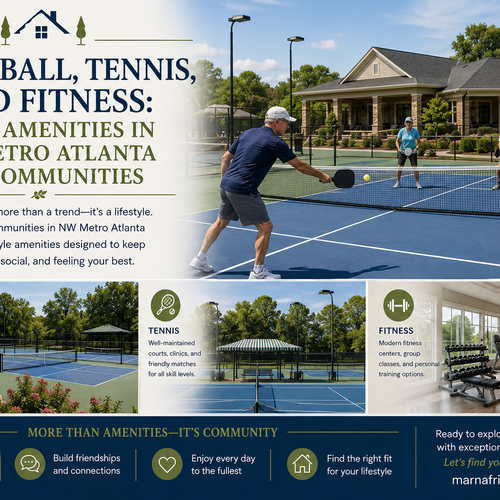 Pickleball, Tennis, and Fitness: Sport Amenities in NW Metro Atlanta 55+ Communities