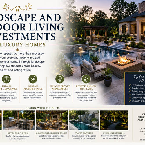 Landscape and Outdoor Living Investments in Luxury Homes