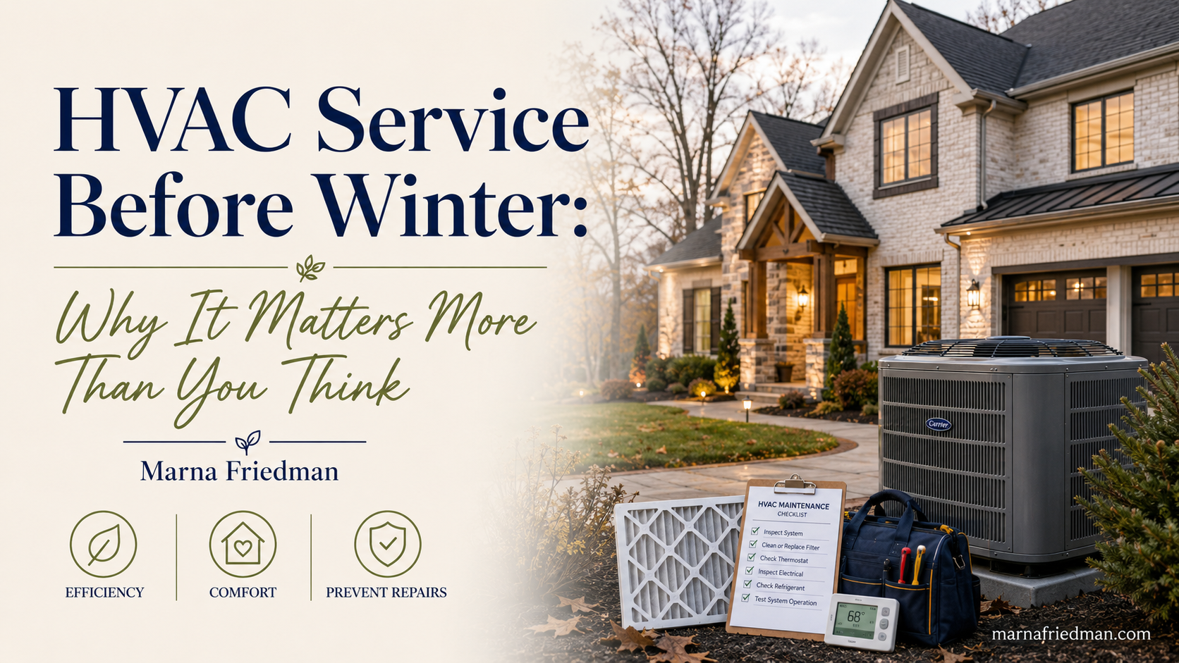 HVAC Service Before Winter | Marna Friedman