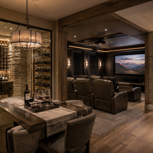 Wine Cellars, Home Theaters, and Specialty Rooms in Luxury Homes