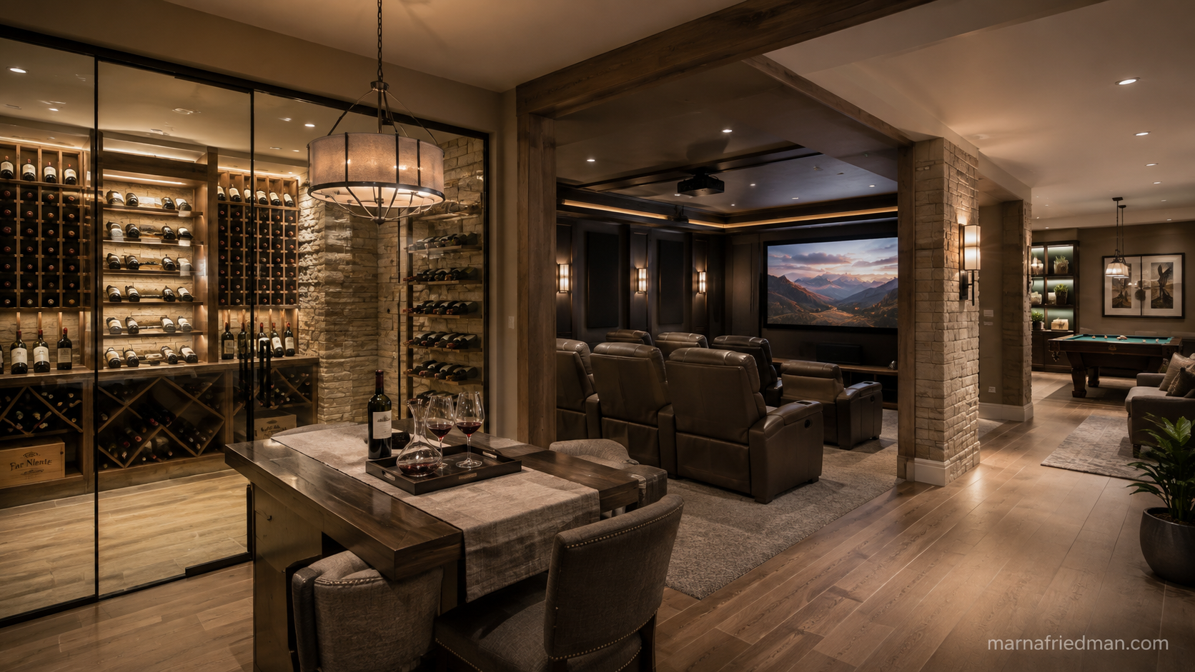 Luxury Home Wine Cellars and Theaters | Marna Friedman