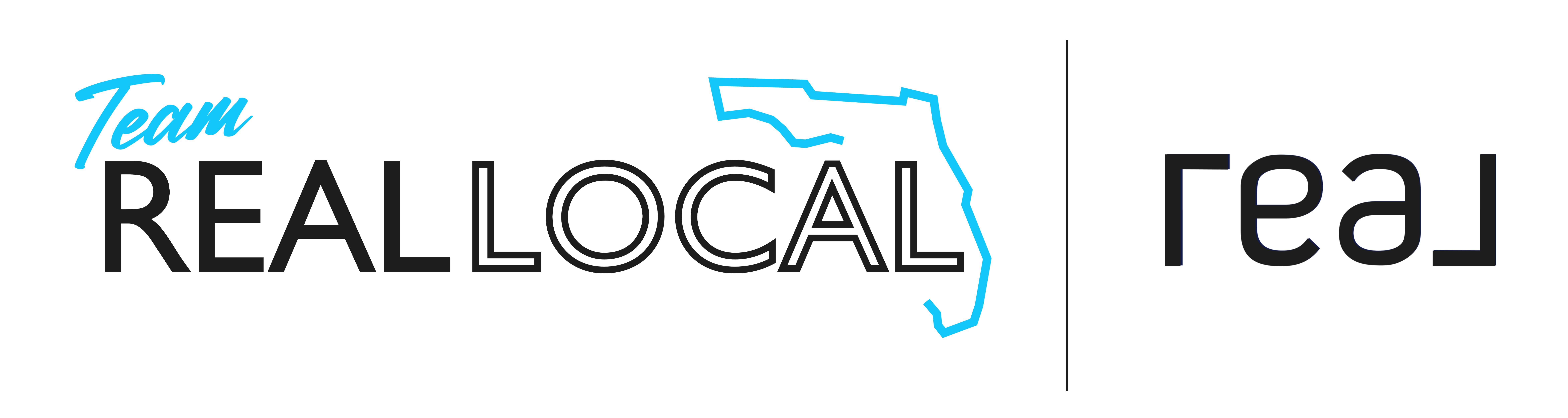 TRL Real Broker Logo - Black w Blue for White BG