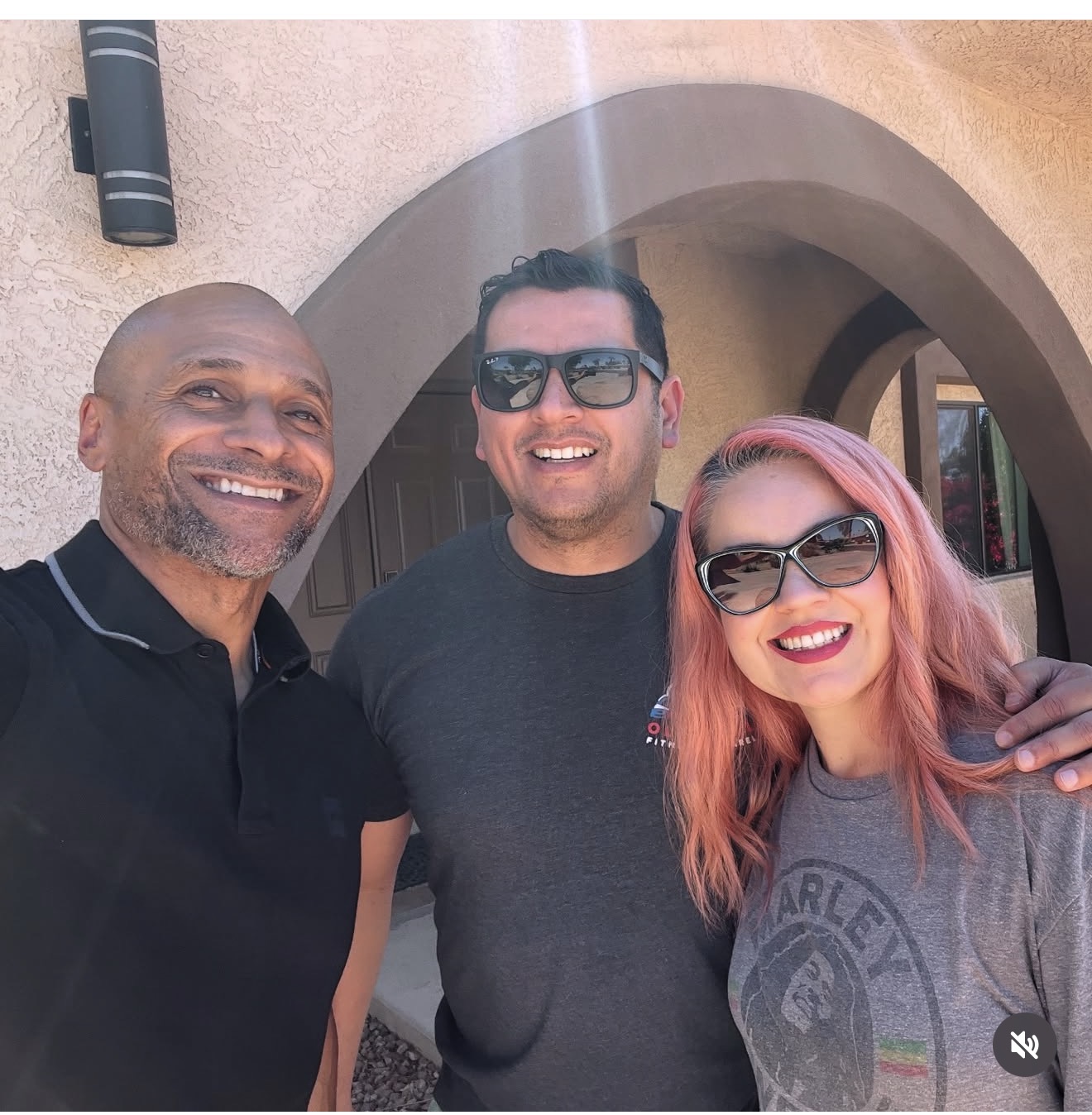 Frank Martin Jr. with Damian Quezada and family at their new Arizona home