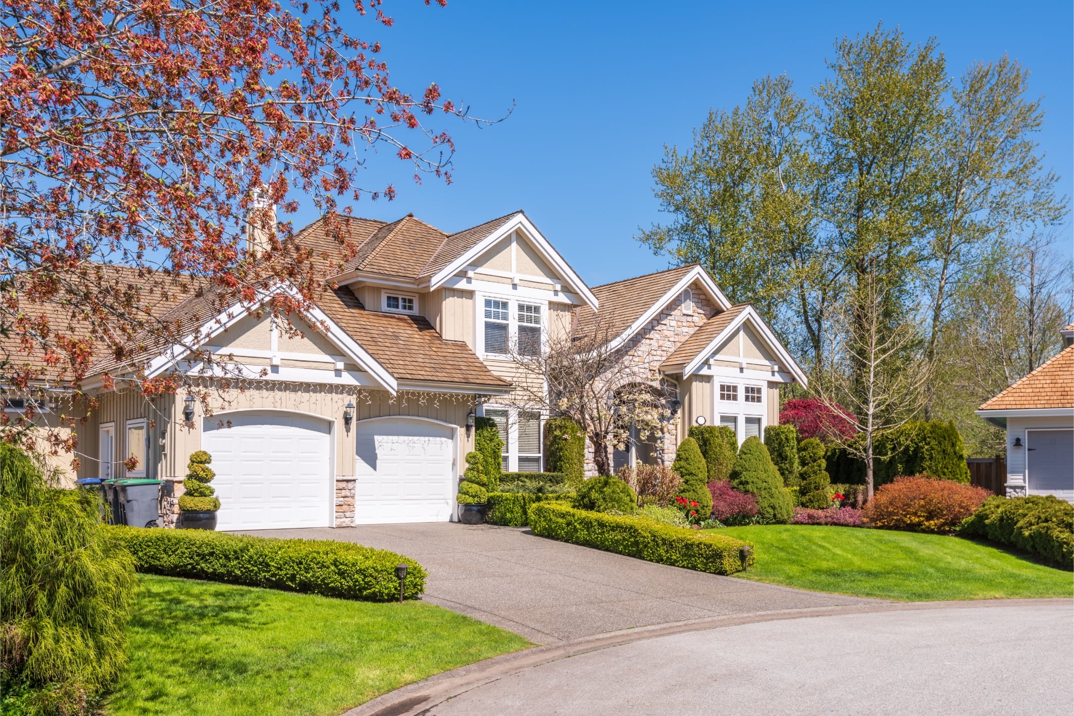Beautiful exterior shot of a suburban home