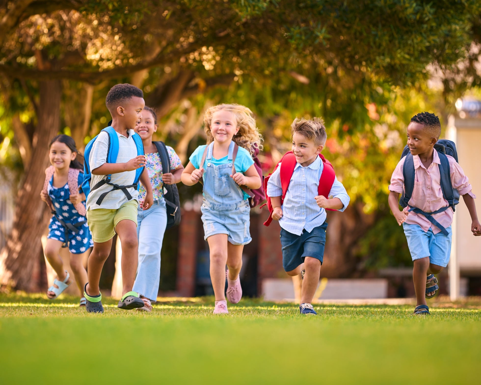 Children having fun at school