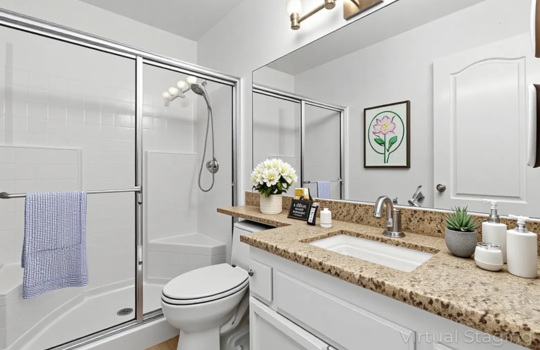 Bathroom Downstairs - 4802 Baroque Terrace - Virtually Staged
