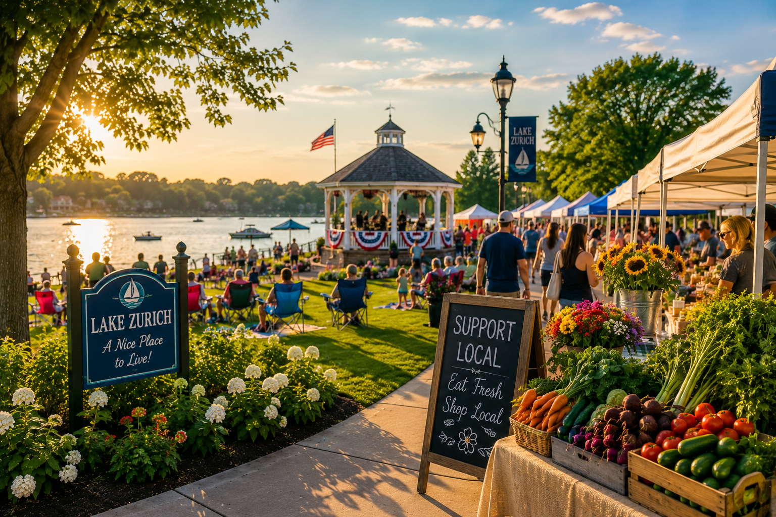 Summer Festivals and Farmers Markets Near Lake Zurich