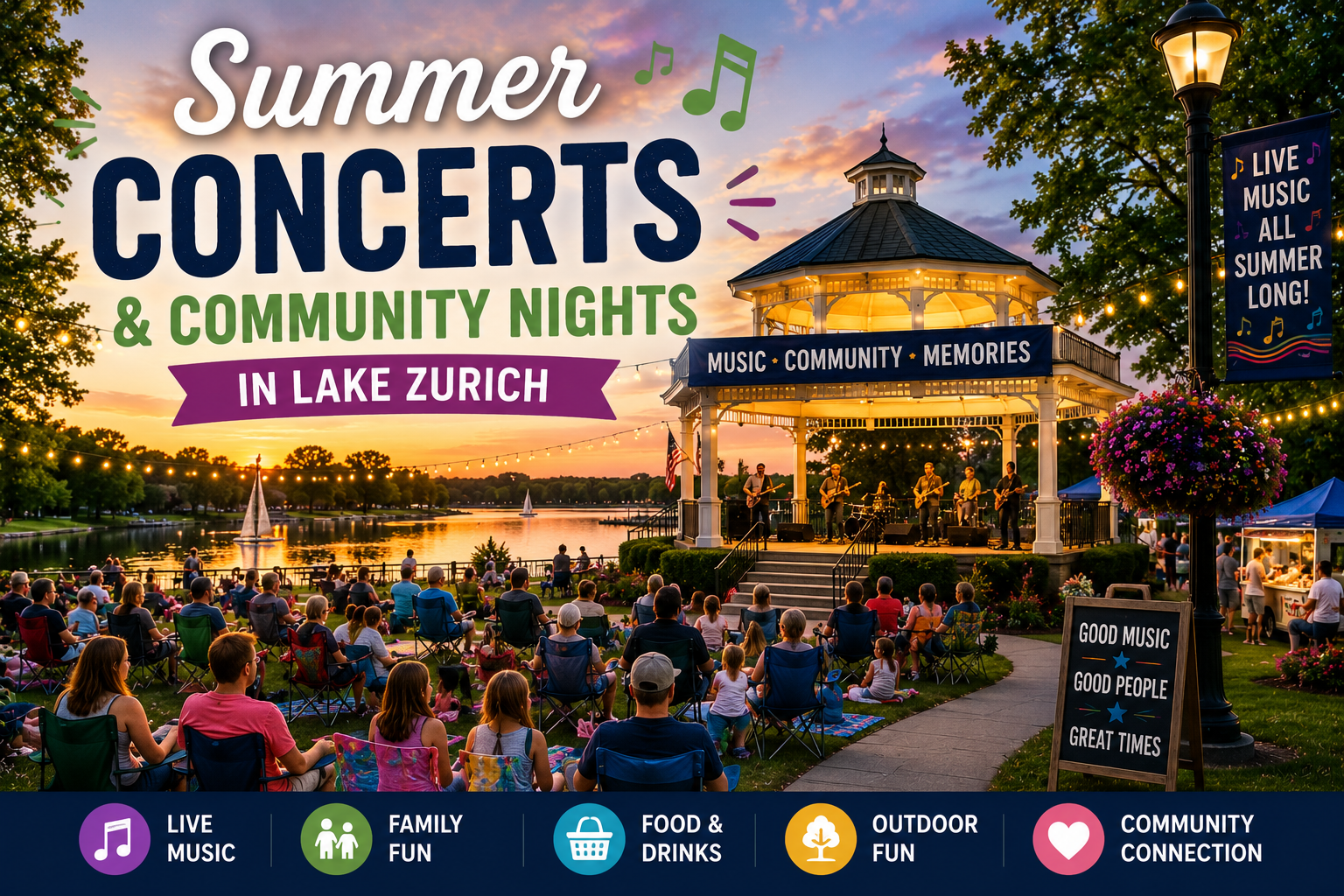 Summer Concerts and Community Nights in Lake Zurich