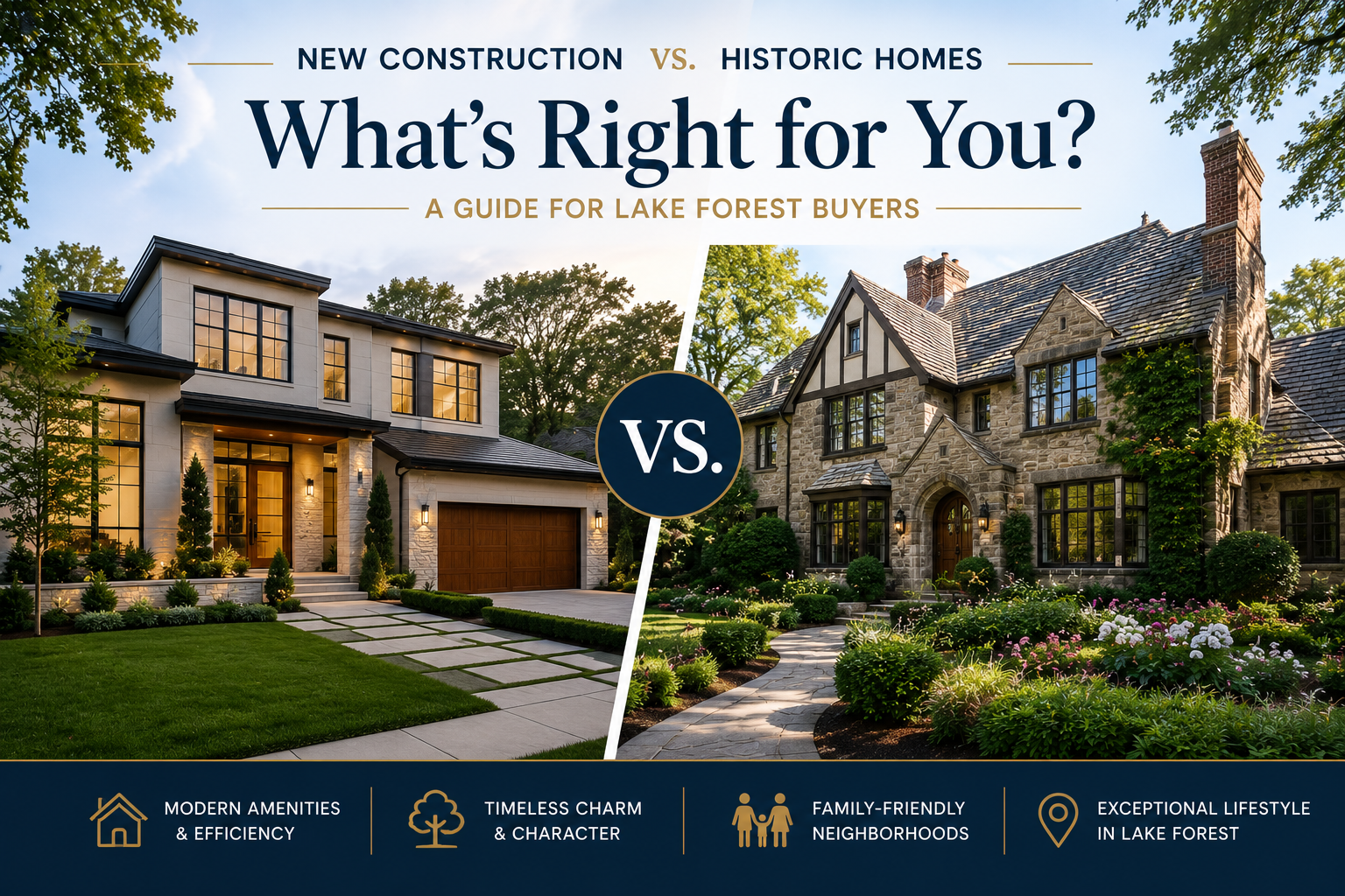 New Construction vs Historic Homes in Lake Forest