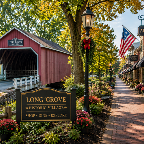 What Makes Long Grove's Covered Bridge and Downtown a Year-Round Destination?
