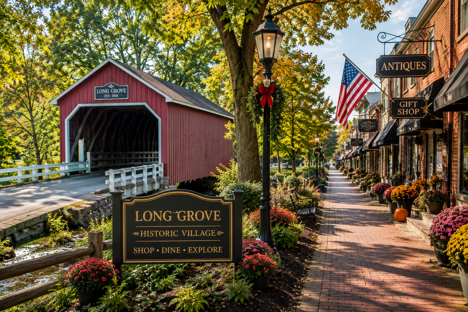 What Makes Long Grove's Covered Bridge and Downtown &hellip;