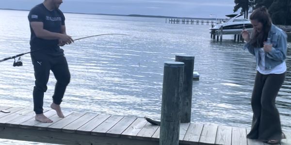 Fishing off your dock on The Eastern Shore …