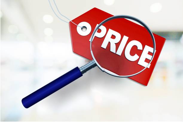 Price label with magnify glass
