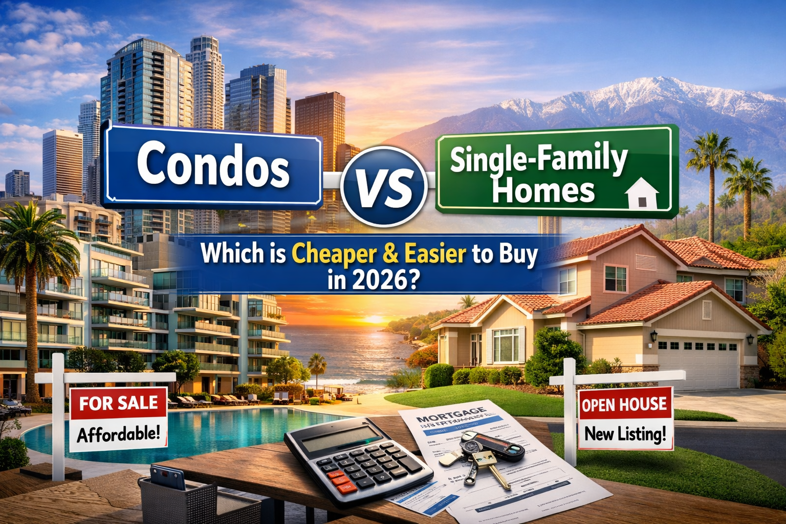 Condos vs. Single-Family Homes in Southern California Which Is Cheaper and Easier to Buy in 2026