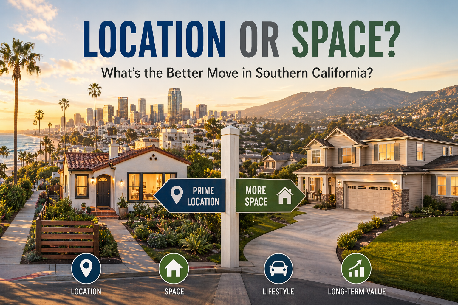 Is It Better to Buy a Smaller Home in a Prime Location or a Bigger House Farther Out in Southern California
