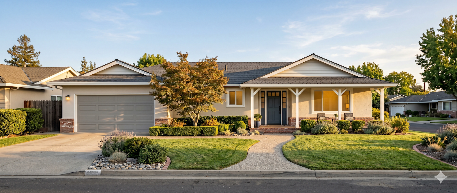 Single-story home for sale in Brea, California — one-level home with manicured front yard