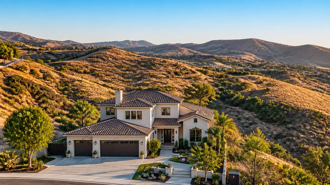 Southern California hillside home near open space, illustrating the 2026 California FAIR Plan rate increase