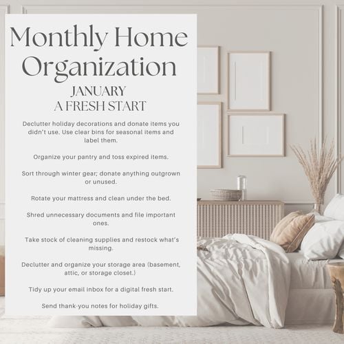 Monthly Home Organization: January – A Fresh Start! ✨🏡