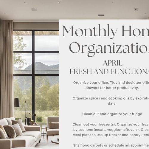 Monthly Home Organization: April – Fresh and Functional! 🌿🧼🏡