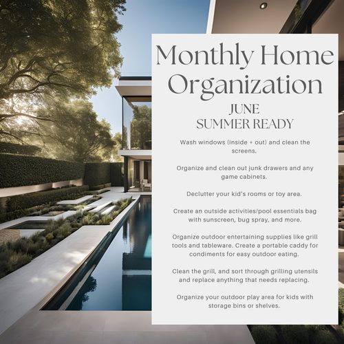 Monthly Home Organization: June – Summer Ready!🌻🌞