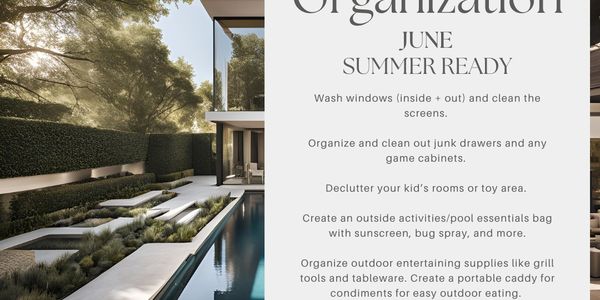 Monthly Home Organization: June – Summer Ready!🌻🌞