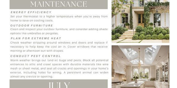 July Home Maintenance Tips 🛠️💡🏡