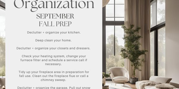 Monthly Home Organization: September โ Fall Prep ๐โจ๐ก