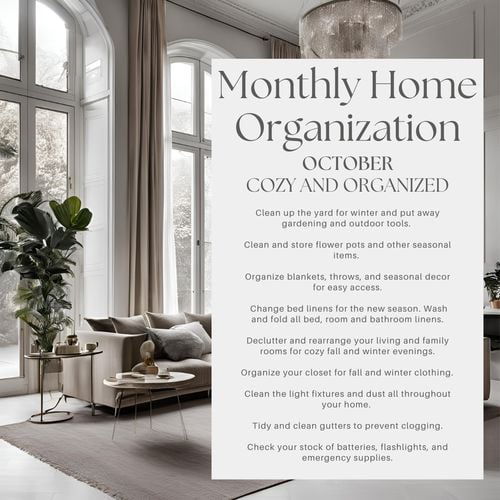 Monthly Home Organization: October – Cozy & Organized 🍂✨🏡