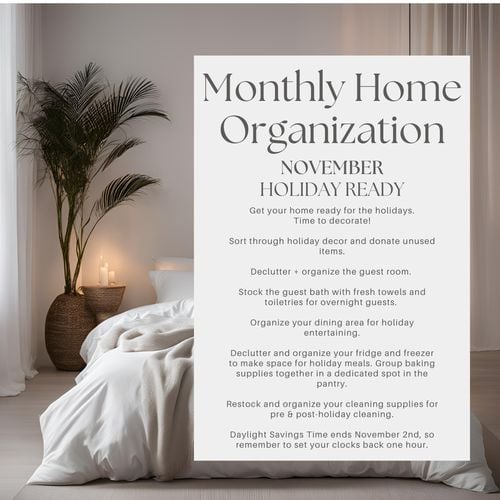 Monthly Home Organization: November – Holiday Ready 🏡🎄✨