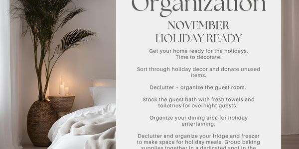 Monthly Home Organization: November – Holiday Ready 🏡🎄✨
