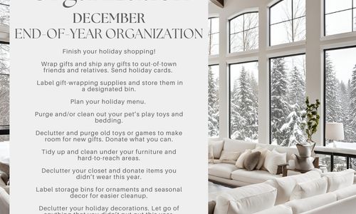 Monthly Home Organization: December - End of Year …