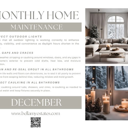 December Home Maintenance Tips 🛠️💡🏡
