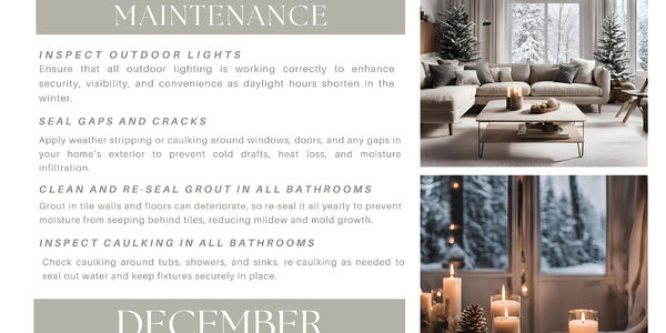 December Home Maintenance Tips 🛠️💡🏡