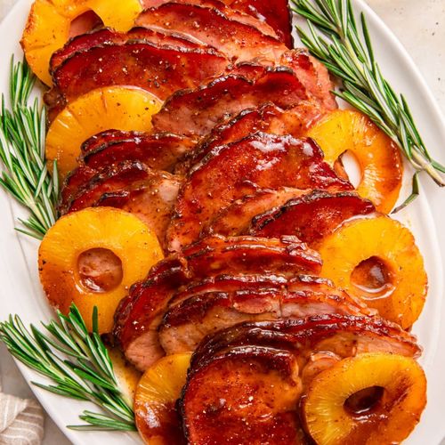 Pineapple Honey-Glazed Ham