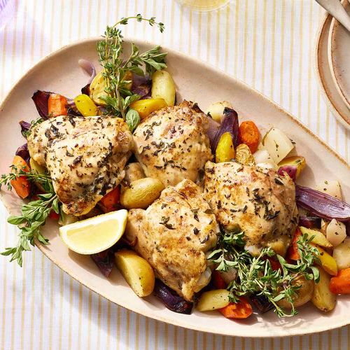 Lemon and Herb Roast Chicken and Vegetables