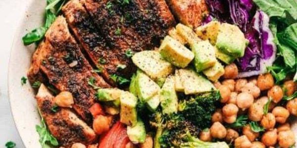 Blackened Chicken Avocado Power Bowls