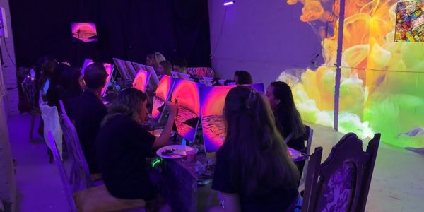 A Glow-in-the-Dark Paint Night at Artbox Studio Gallery
