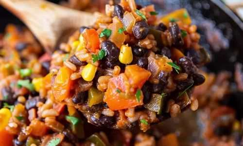 Zesty Black Bean Rice Skillet