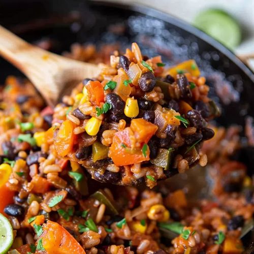 Zesty Black Bean Rice Skillet
