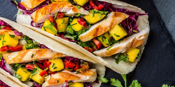 Grilled Chicken Tacos with Mango Salsa
