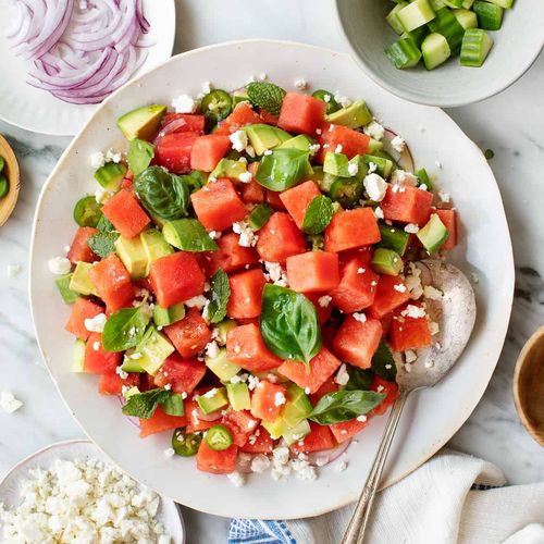 Watermelon Salad with Feta & Mint