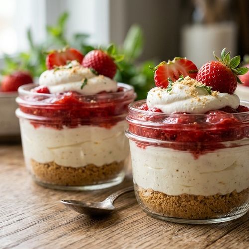 No-Bake Strawberry Cheesecake Cups