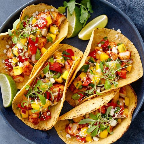 Grilled Shrimp Tacos with Mango Salsa