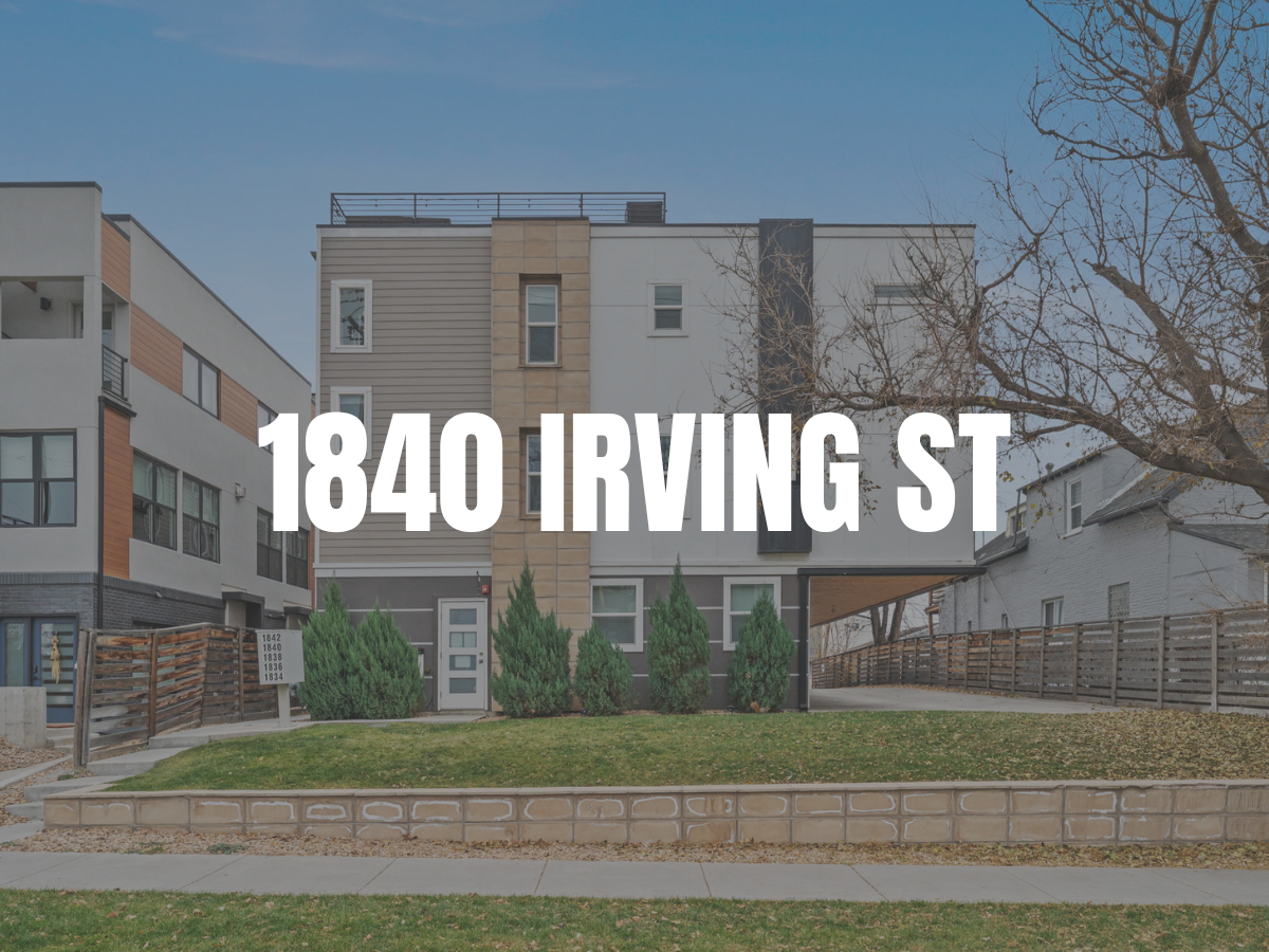 1840 Irving St Denver CO 80204, Sloan’s Lake townhome, Denver townhome, rooftop deck Denver, no HOA Denver, Jason Sirois Denver Realtor, FORM at Compass Denver cover
