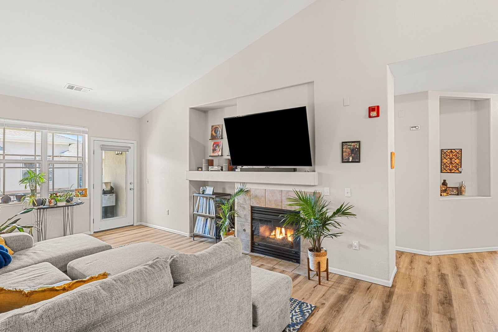 Open living room in a Denver condo near downtown | FORM at Compass