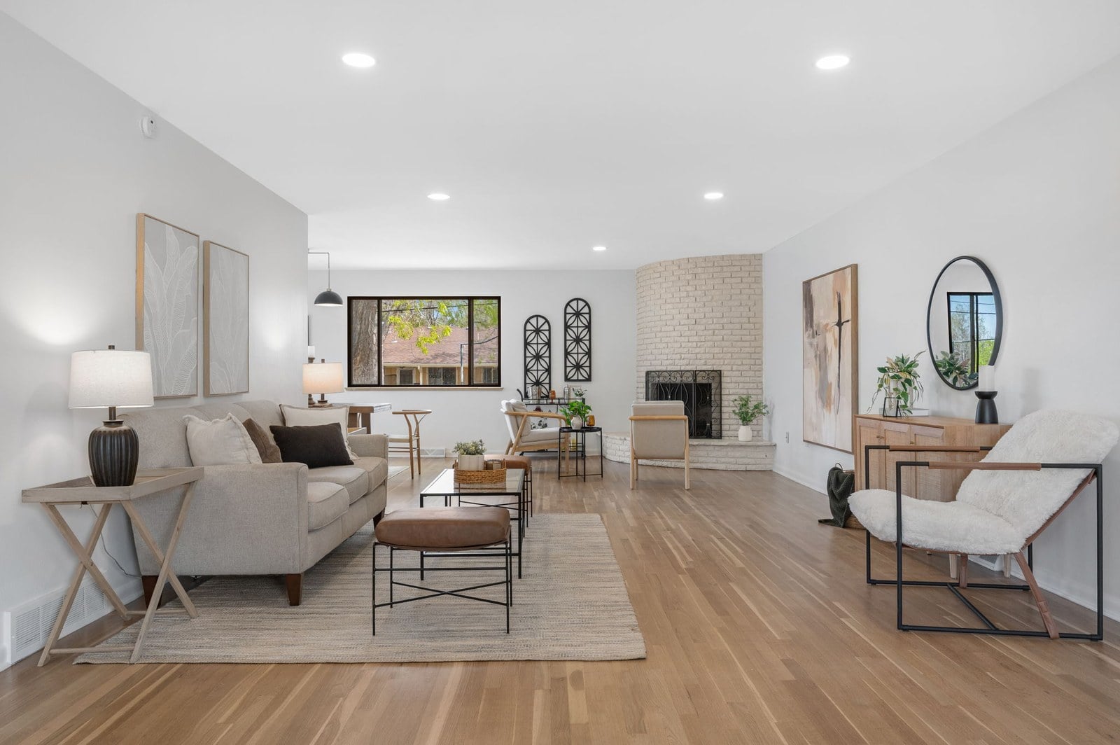 Staged living room in a Denver home prepared for sale — FORM at Compass