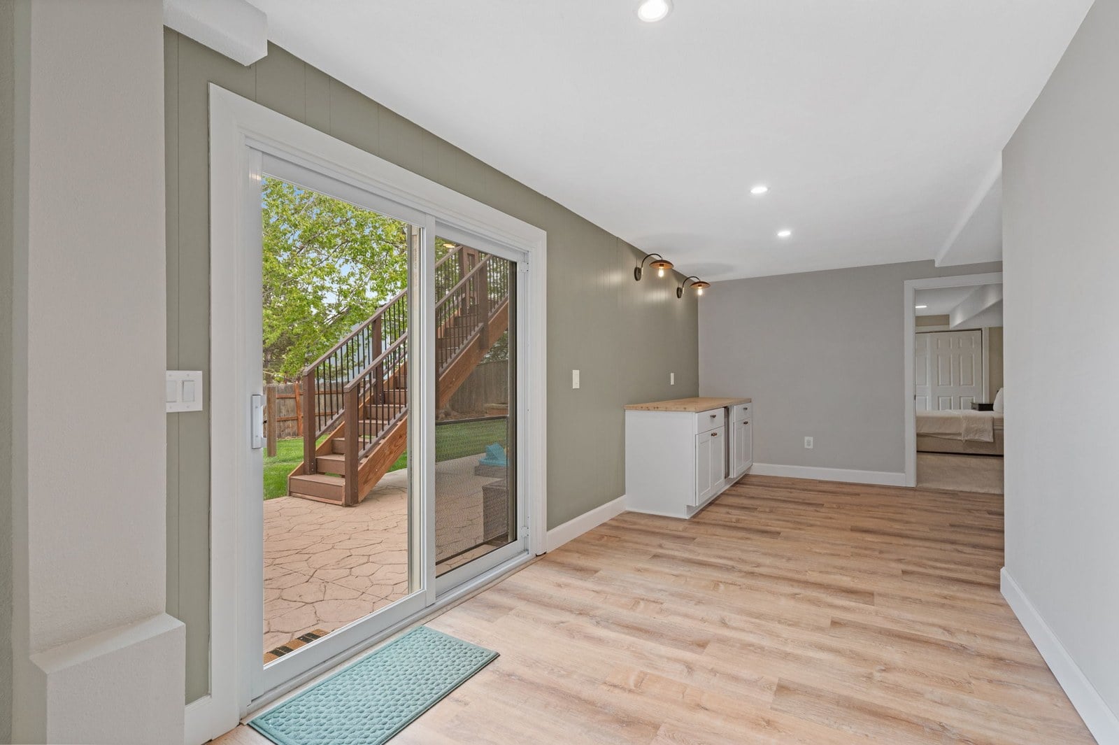 Vacant, unstaged interior of a Denver home sitting on the market