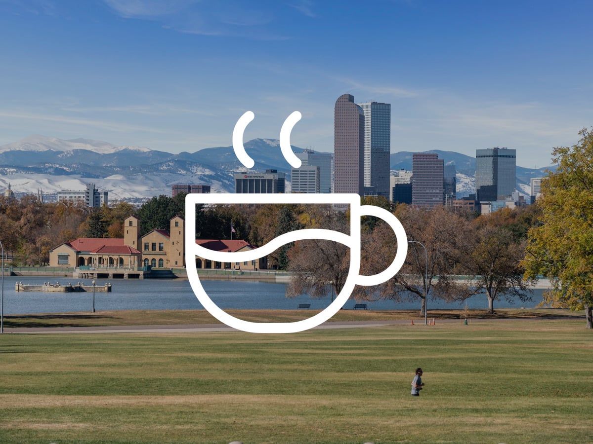 Walkable Denver neighborhoods with coffee shops and restaurants near City Park and the downtown skyline