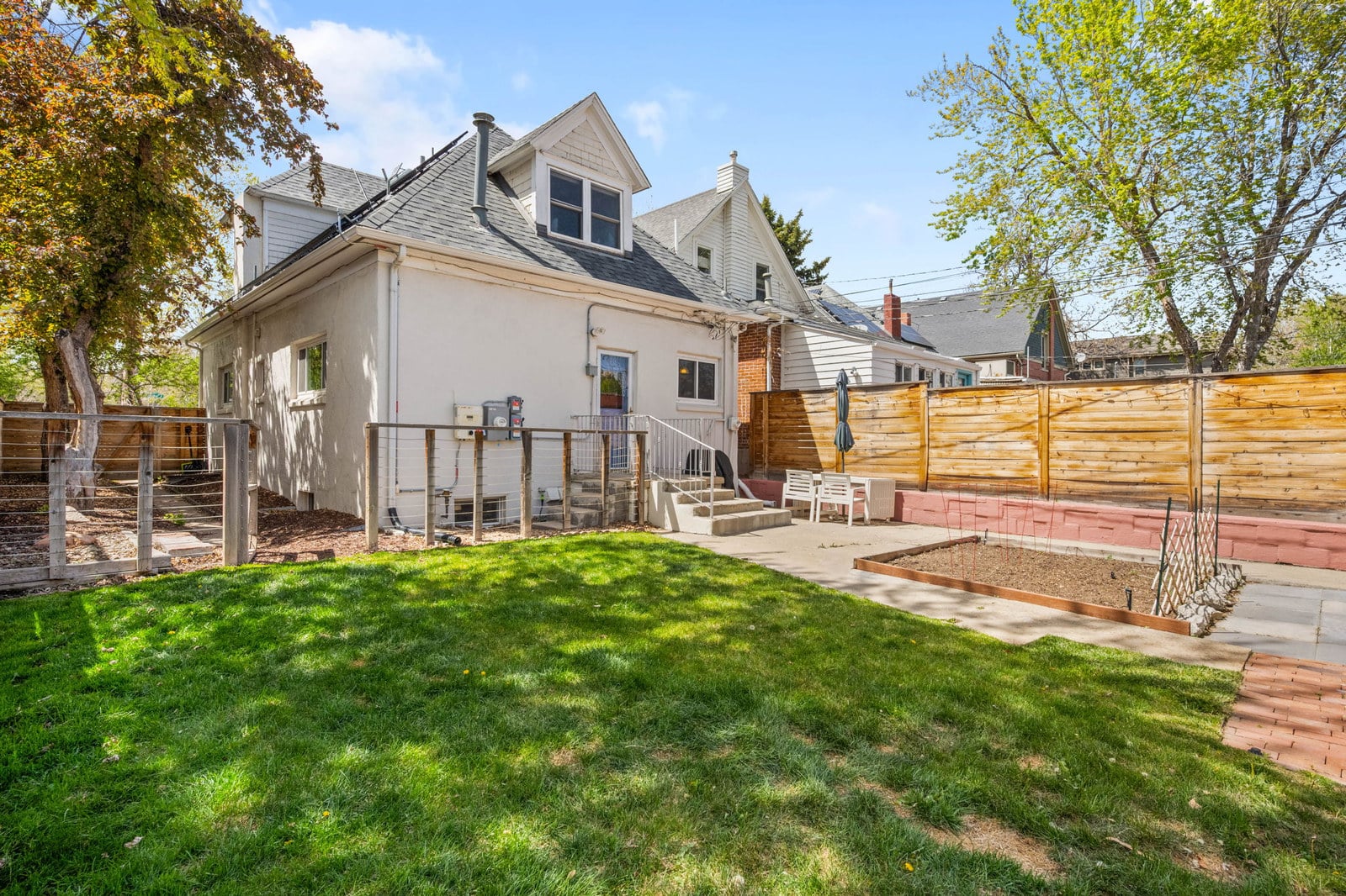Fenced backyard of a Denver home near Wash Park, part of pre-listing preparation