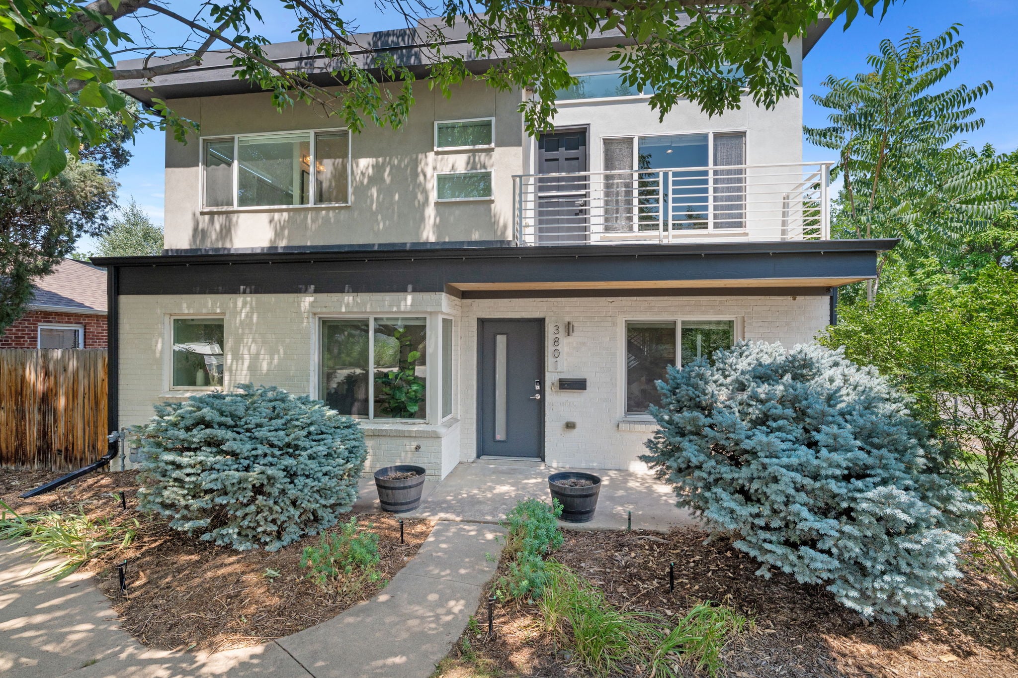 Two story single family home on a corner lot in Berkeley, Denver, Colorado 80211